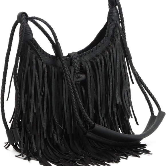 Black Hobo Shoulder Bag for Women - Picture 1 of 6